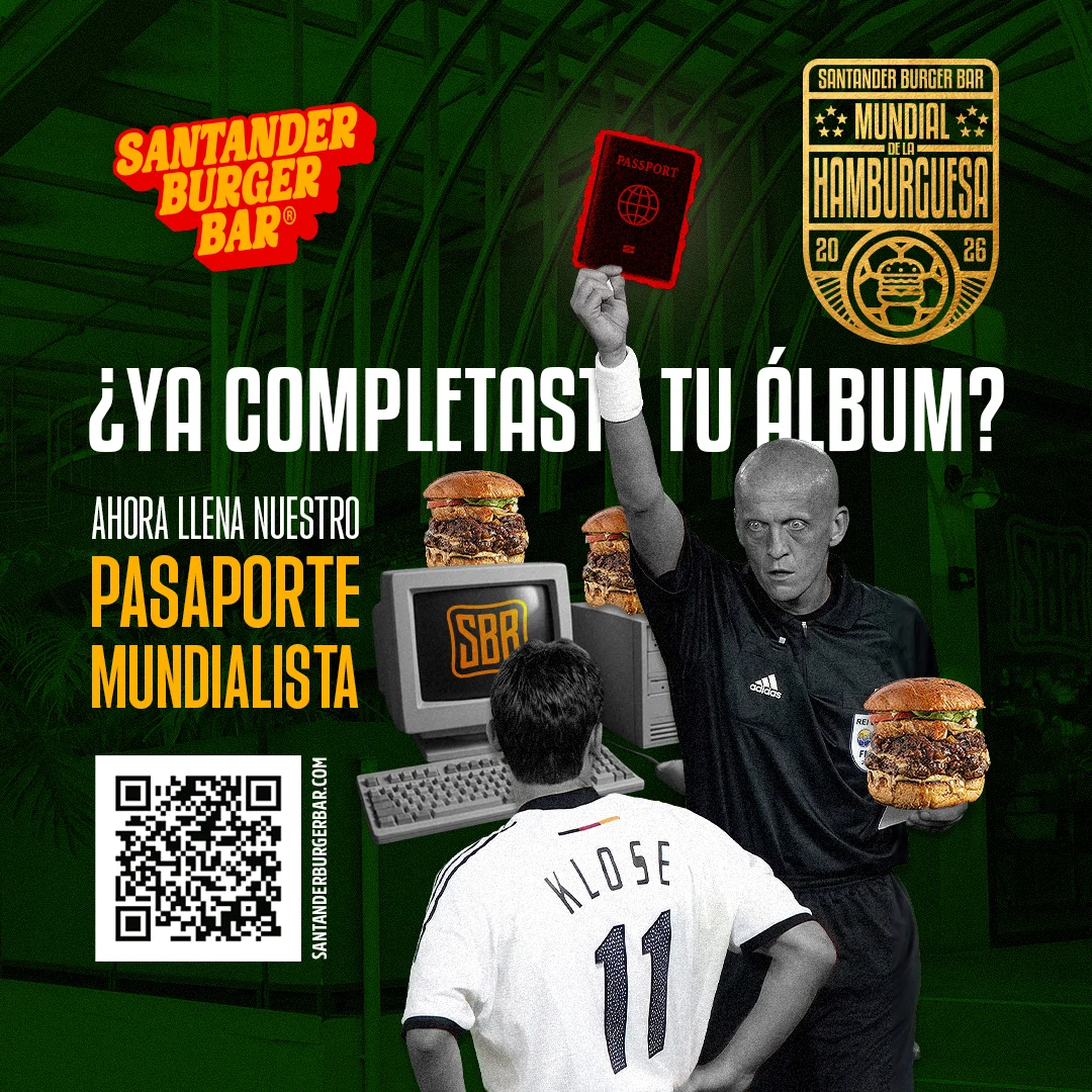 Completa tu pasaporte mundialista y gana en Santander Burger Bar